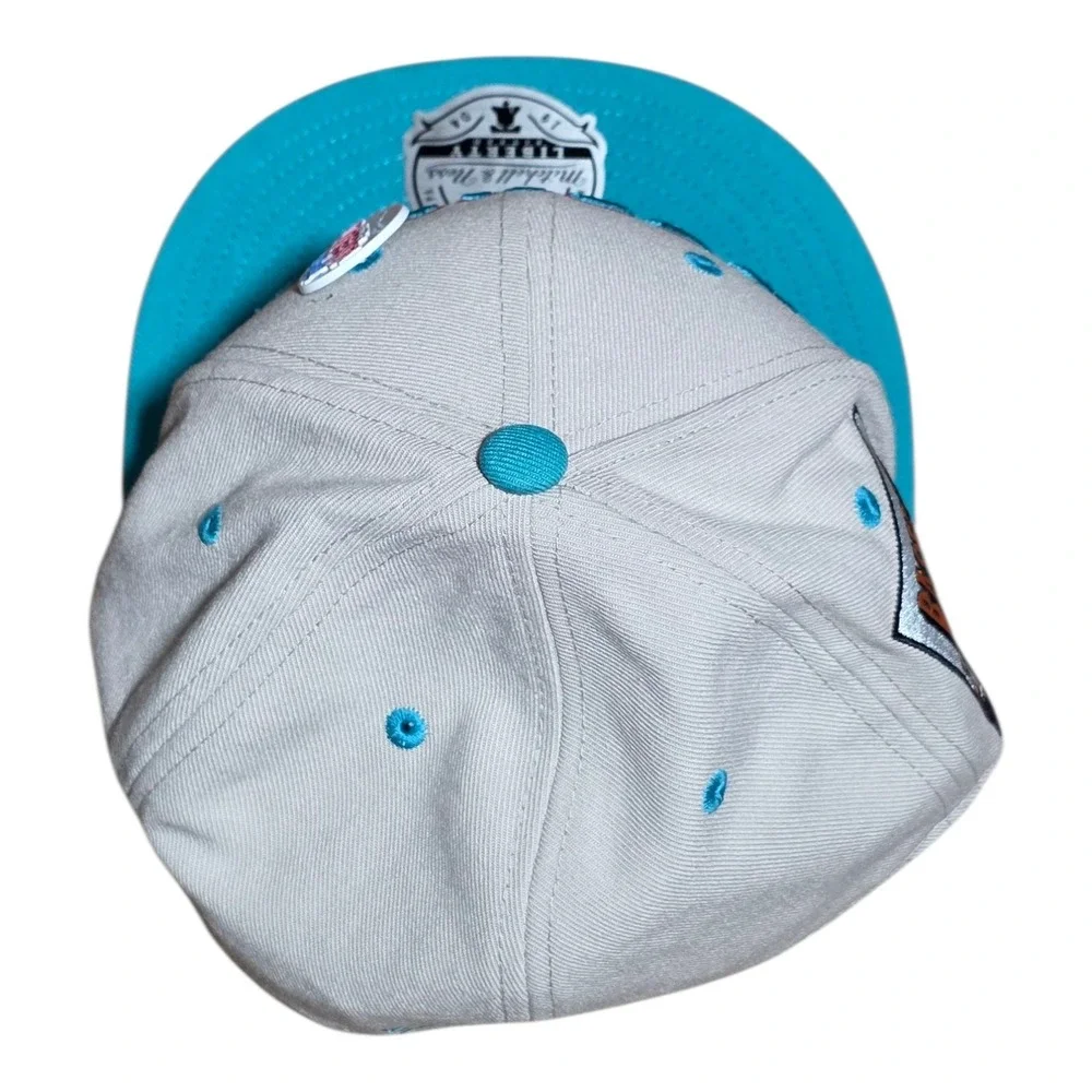 Mitchell & Ness Colorado Rockies Liberty Fitted Hat 7 1/4 Grey Teal Topps Patch
